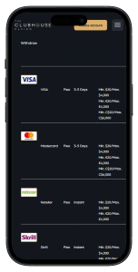 How to Withdrawal from Clubhouse Casino App
