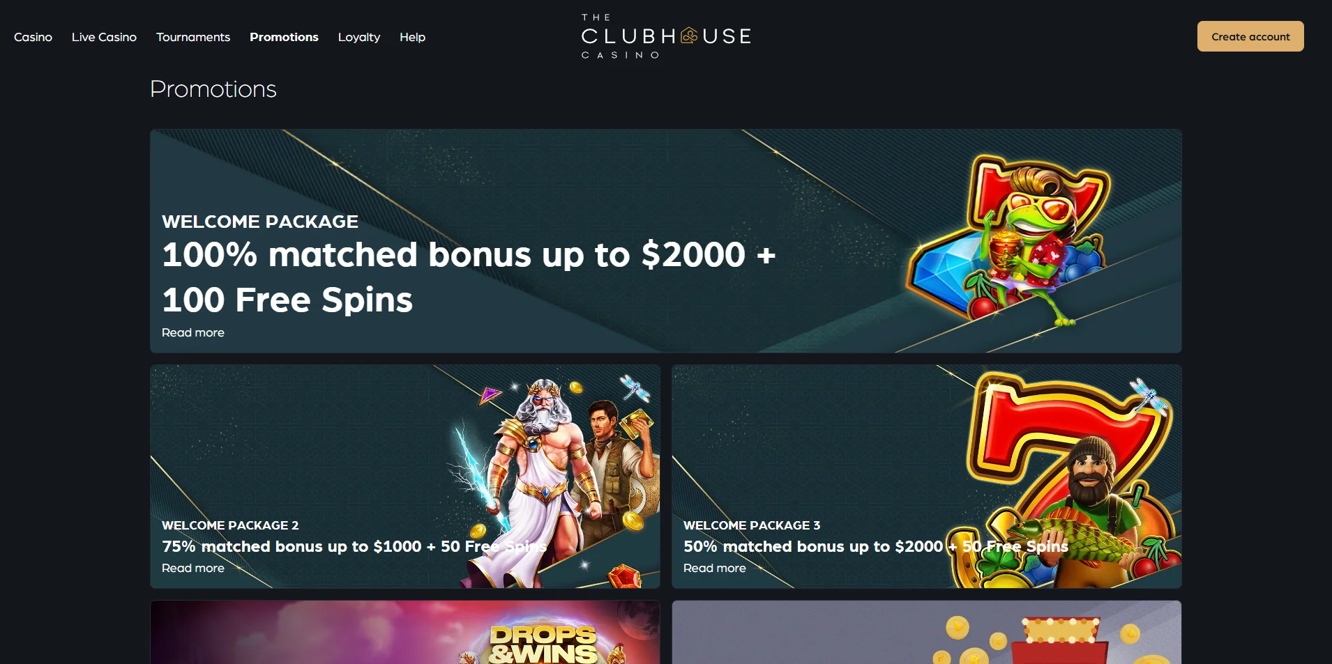 Types of Clubhouse Casino Bonuses